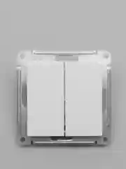 Выключатель двухклавишный Schneider Electric AtlasDesign, механизм, белый, ATN000151