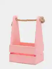 Розовый деревянный ящик