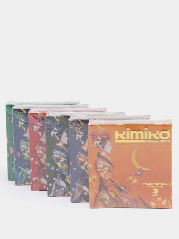 Презервативы из натурального латекса Kimiko, 6 упаковок по 3 штуки