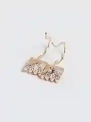 Розовый серьги с цветным камнем