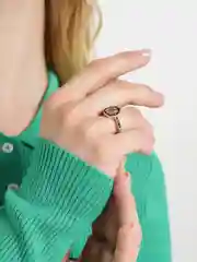 Черный кольцо Круг с кристаллами