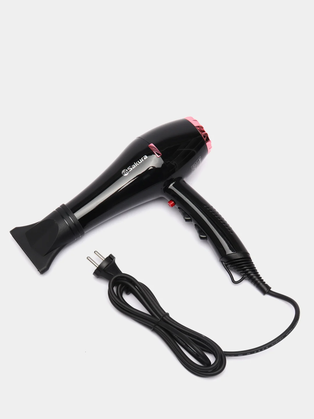 Черный фен для волос Sakura SA-4047BK, 2000 Вт