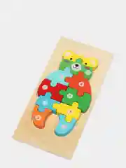 Зеленый деревянный пазл / 3D Пазл / Головоломка / Монтессори / Динозавры / Животные / Транспорт