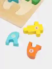 Зеленый деревянный пазл / 3D Пазл / Головоломка / Монтессори / Динозавры / Животные / Транспорт