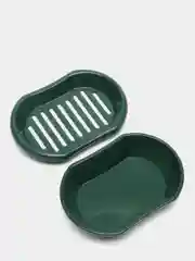 Зеленый мыльница со съёмной вставкой