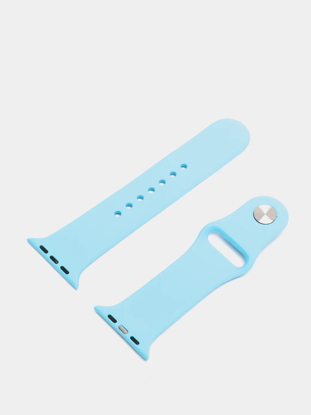 Голубой ремешок, силиконовый, цветной, для Apple Watch, 38, 40, 42, 44, 45, 49 мм