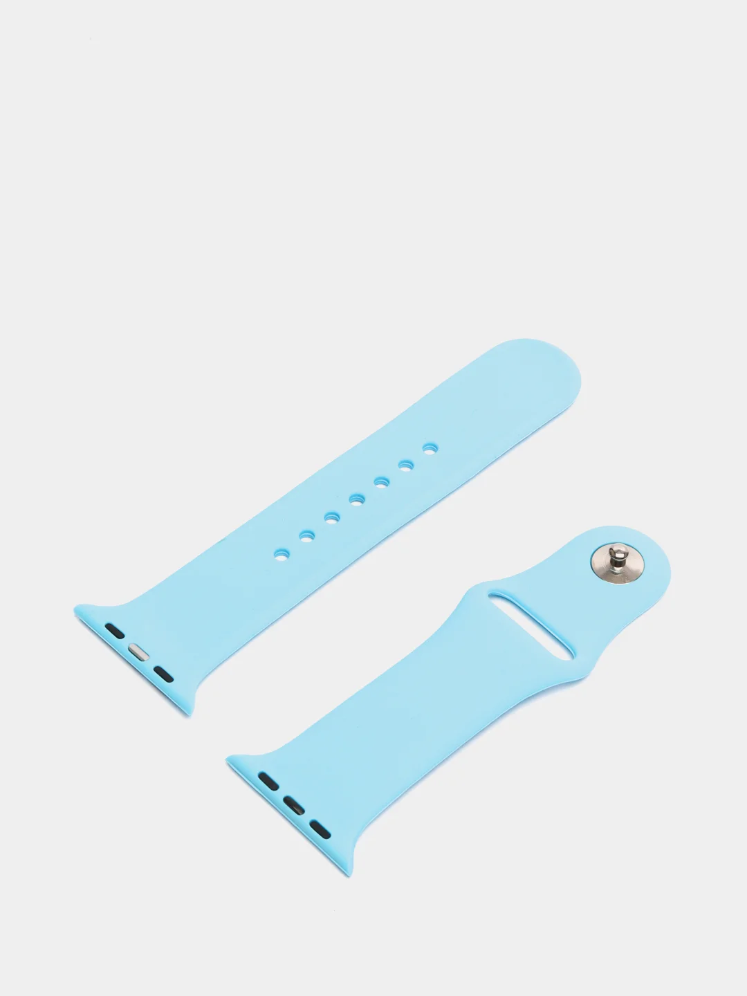 Голубой ремешок, силиконовый, цветной, для Apple Watch, 38, 40, 42, 44, 45, 49 мм