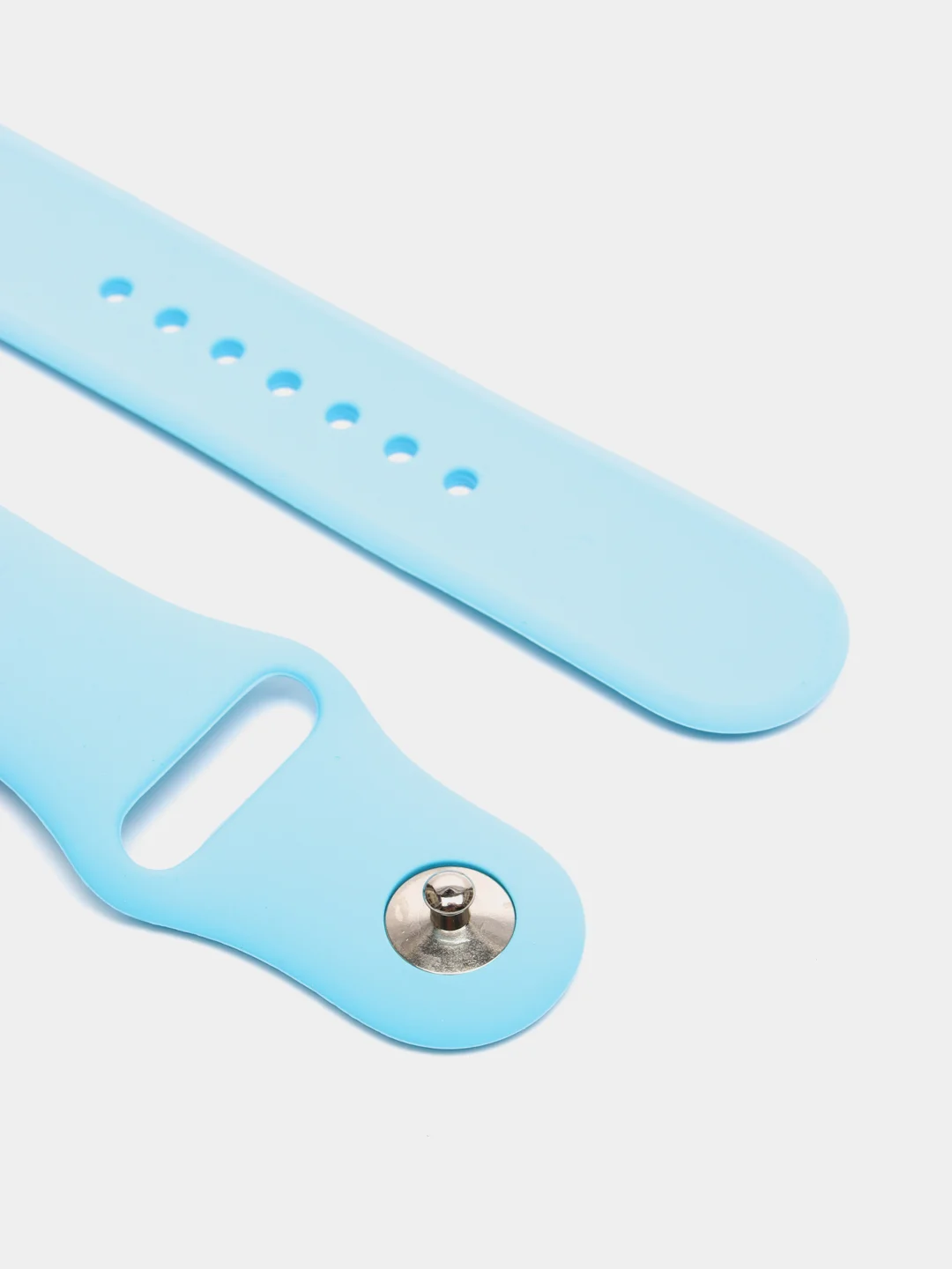 Голубой ремешок, силиконовый, цветной, для Apple Watch, 38, 40, 42, 44, 45, 49 мм