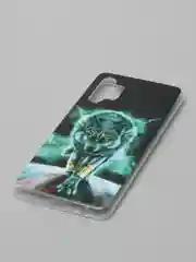 Тёмно-бирюзовый чехол Samsung Galaxy A32 4G чехол силиконовый с рисунком (Самсунг Галакси А32)