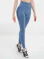 Синий меланж легинсы женские
