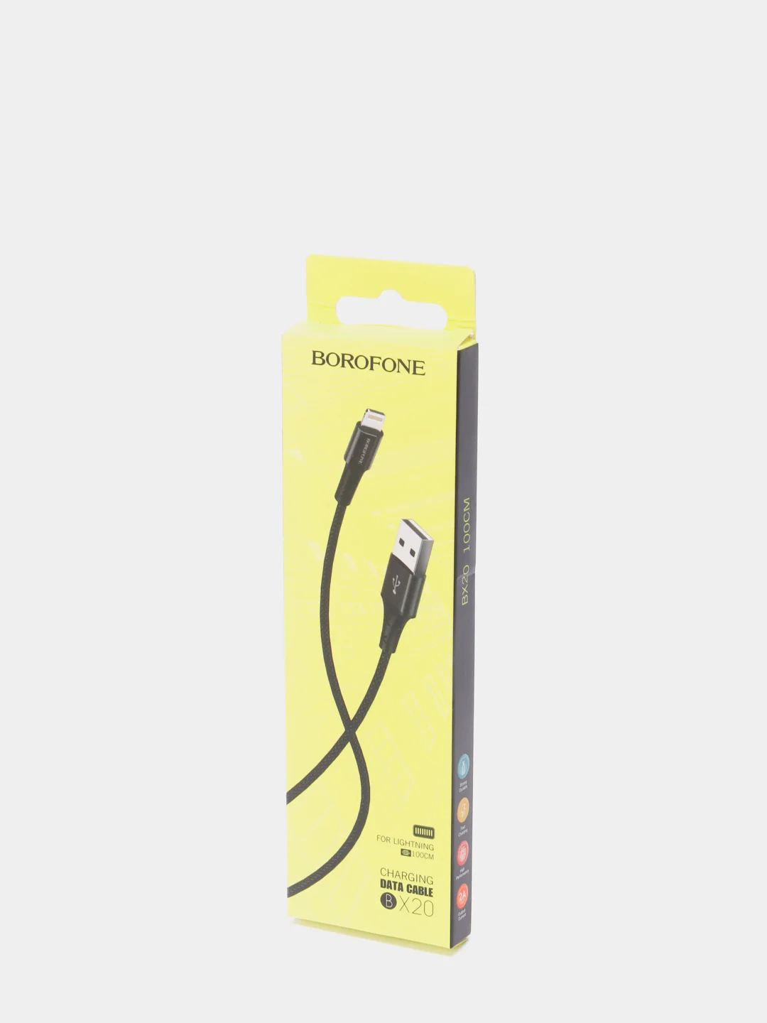 Черный кабель зарядный Borofone BX20 (1m, Micro-USB/Type-C/Lightning) для Android и Apple iPhone