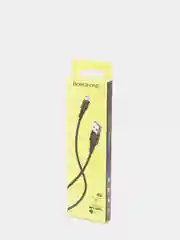 Черный кабель зарядный Borofone BX20 (1m, Micro-USB/Type-C/Lightning) для Android и Apple iPhone