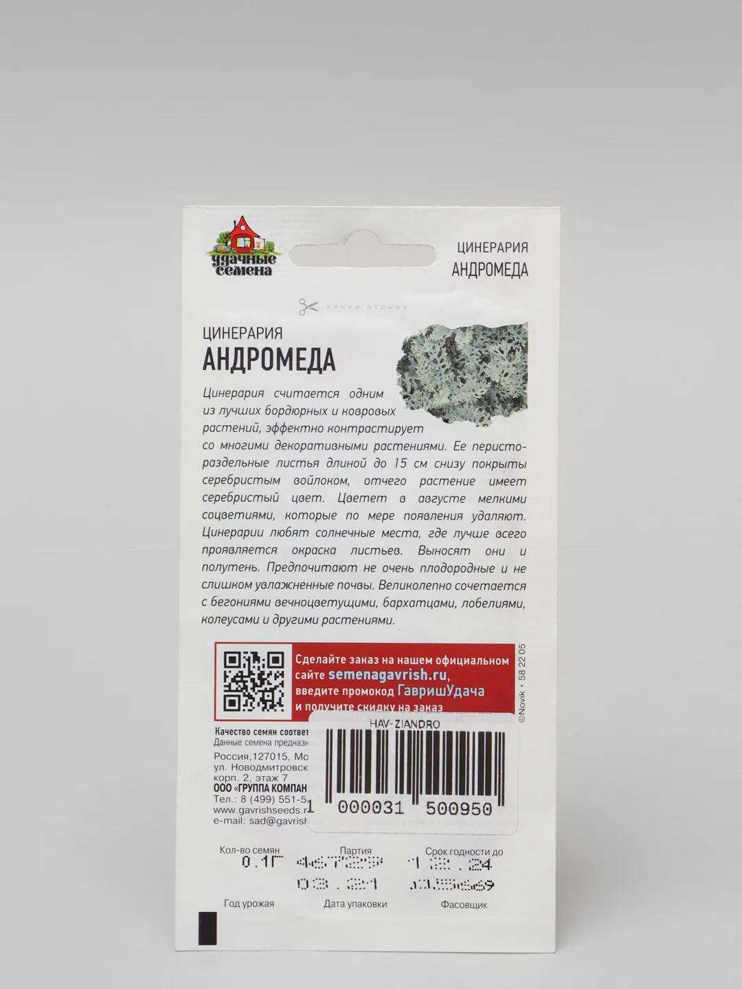 Цинерария  Андромеда (удачные семена)