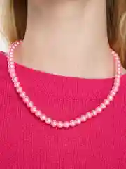 Розовый бусы из искусственного жемчуга