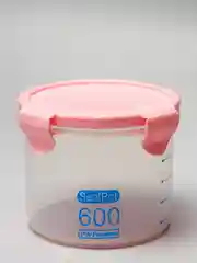Розовый контейнер для еды / емкость для сыпучих продуктов (600, 800, 1000 мл)