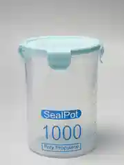 Светло-синий контейнер для еды / емкость для сыпучих продуктов (600, 800, 1000 мл)