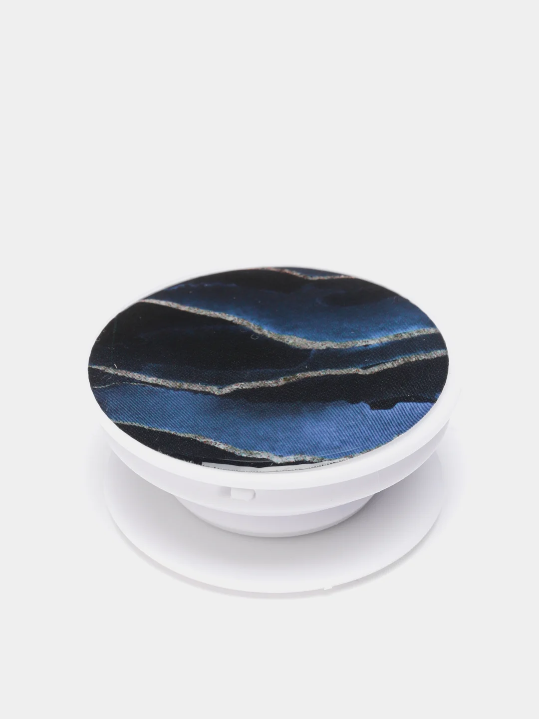 Синий попсокет Popsocket, акрил подставка держатель телефона наушников Яркие краски золото волны