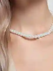 Белый бусы из искусственного жемчуга
