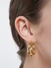Пудровый серьги женские