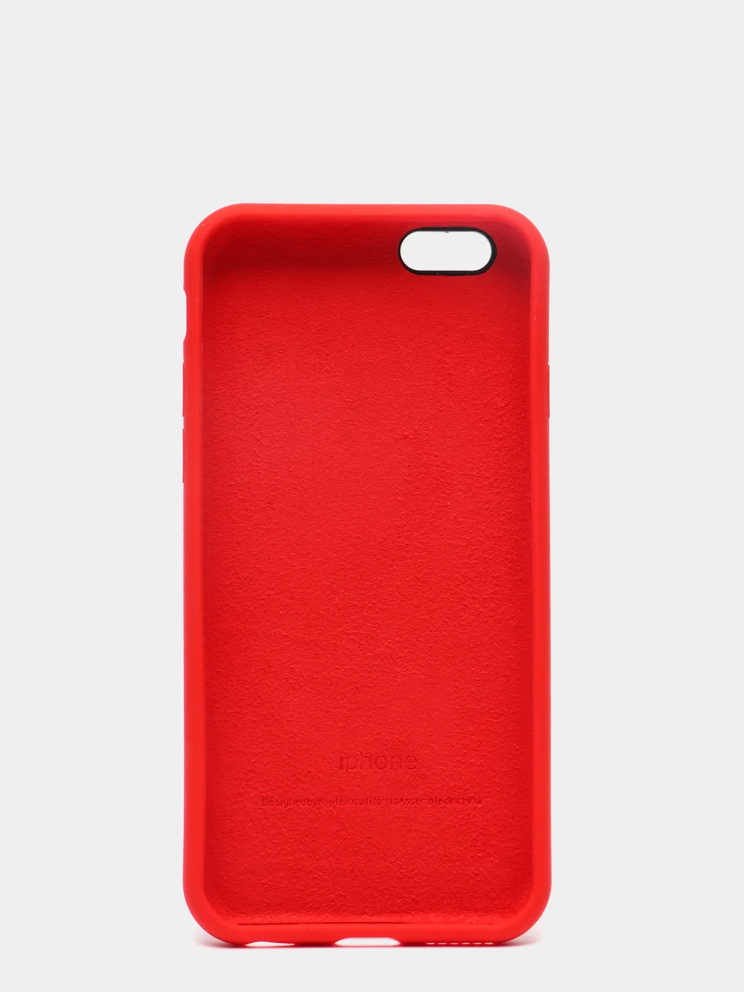 Красный cиликоновый кейс для iPhone 6, 6s, низ закрыт