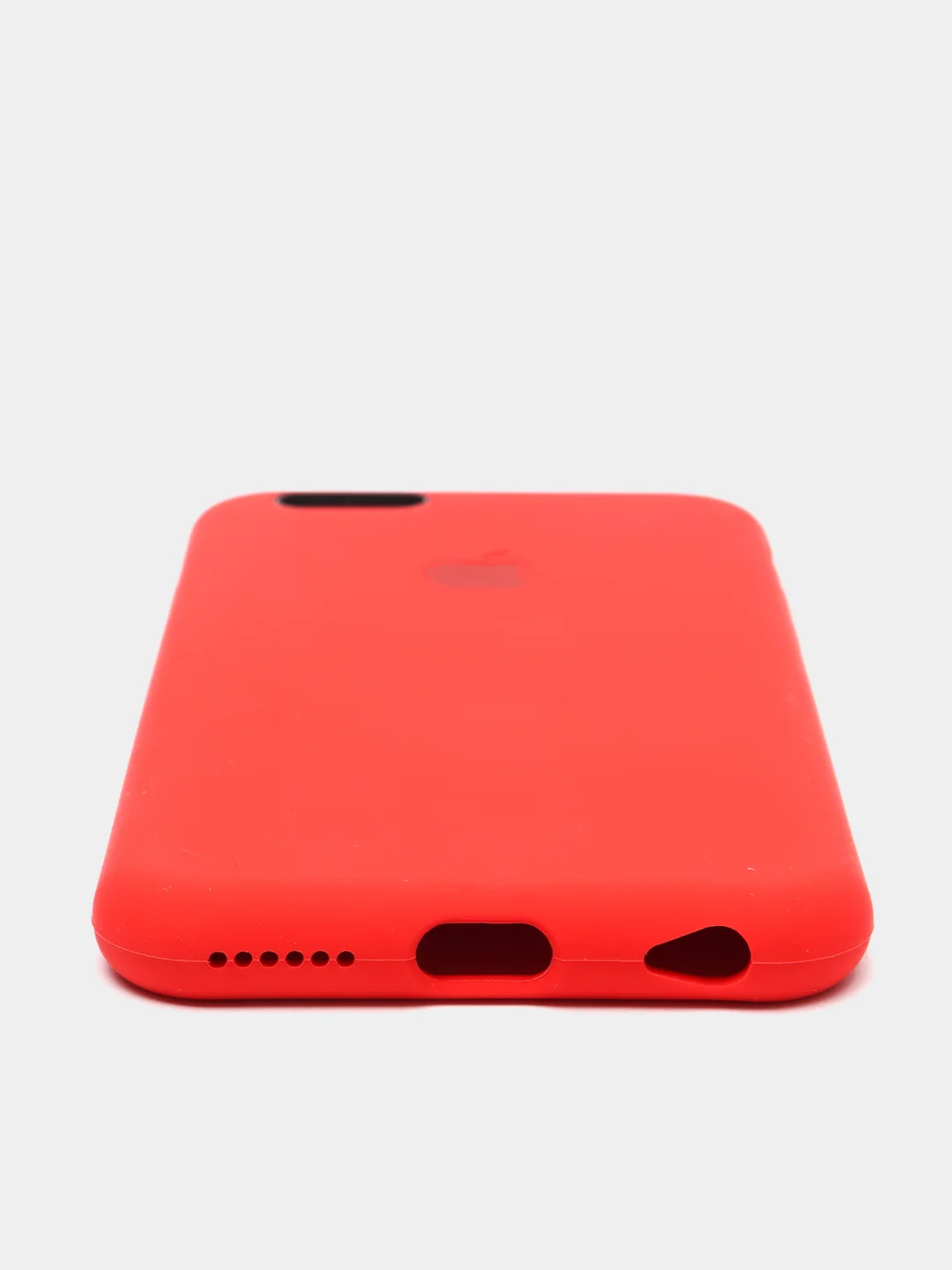 Красный cиликоновый кейс для iPhone 6, 6s, низ закрыт