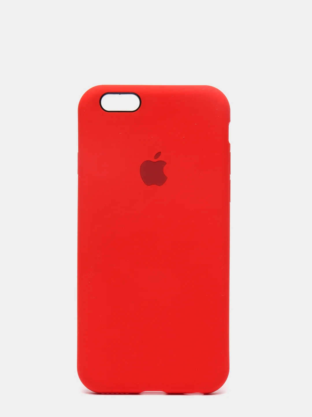 Красный cиликоновый кейс для iPhone 6, 6s, низ закрыт