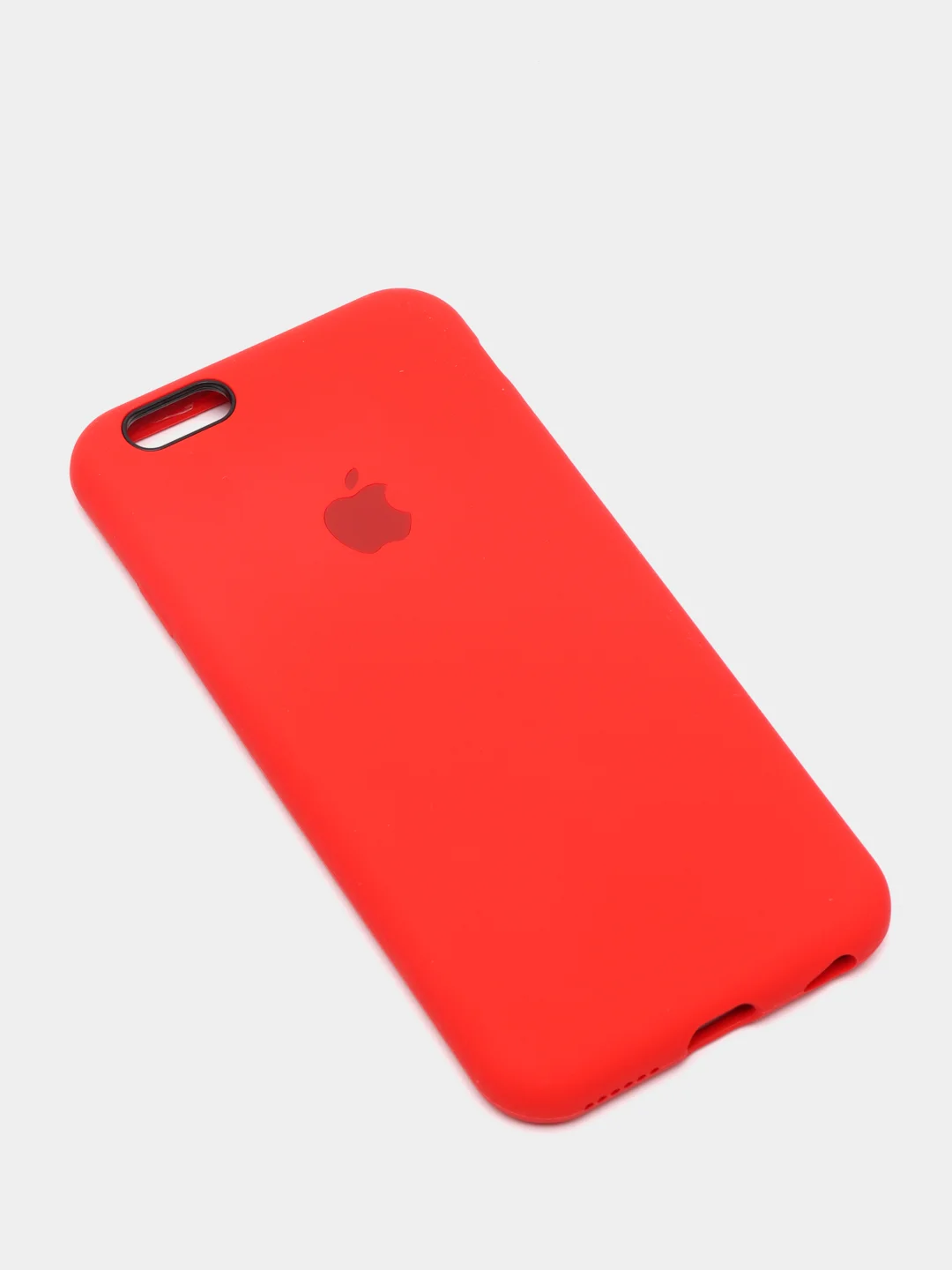 Красный cиликоновый кейс для iPhone 6, 6s, низ закрыт