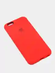 Красный cиликоновый кейс для iPhone 6, 6s, низ закрыт
