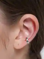 Серый металлик серьги каффы на Новый год