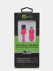 Розовый кабель для зарядки Apple iPhone, iPad, iPod Lightning USB, 1 м, Android Type-C