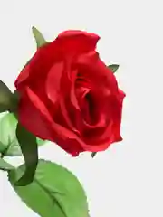 Красный искусственный бутон розы