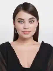 Фуксия серьги капли с акриловой вставкой