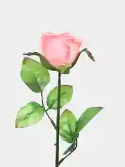 Розовый искусственный бутон розы