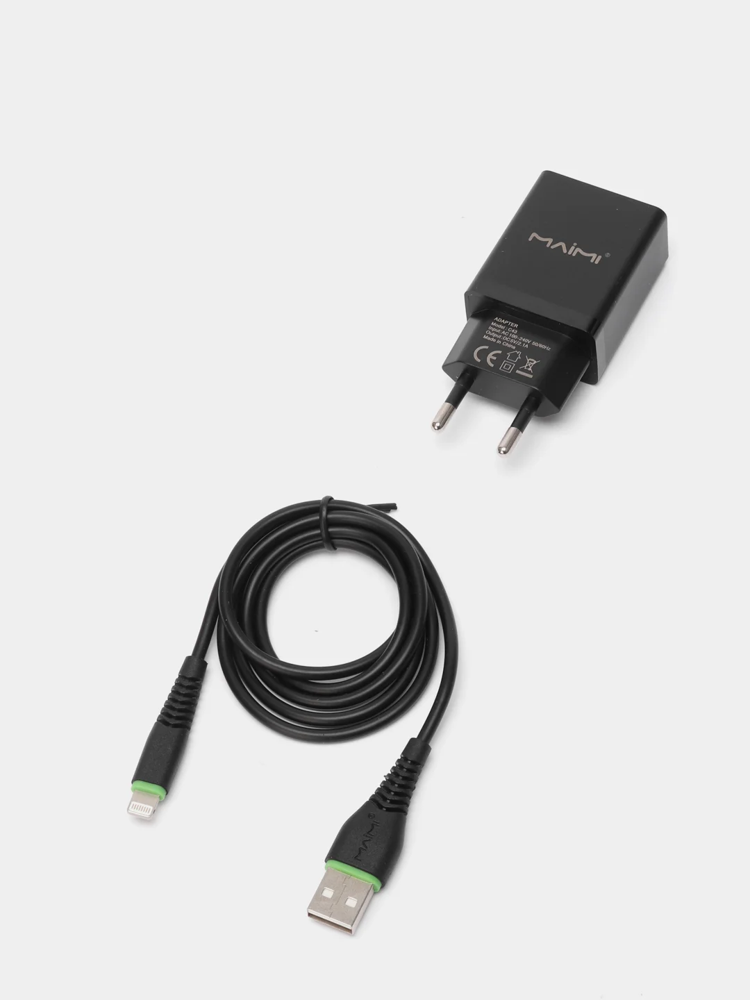 Сетевое зарядное устройство Maimi T13, Micro USB / Type-C / Lightning