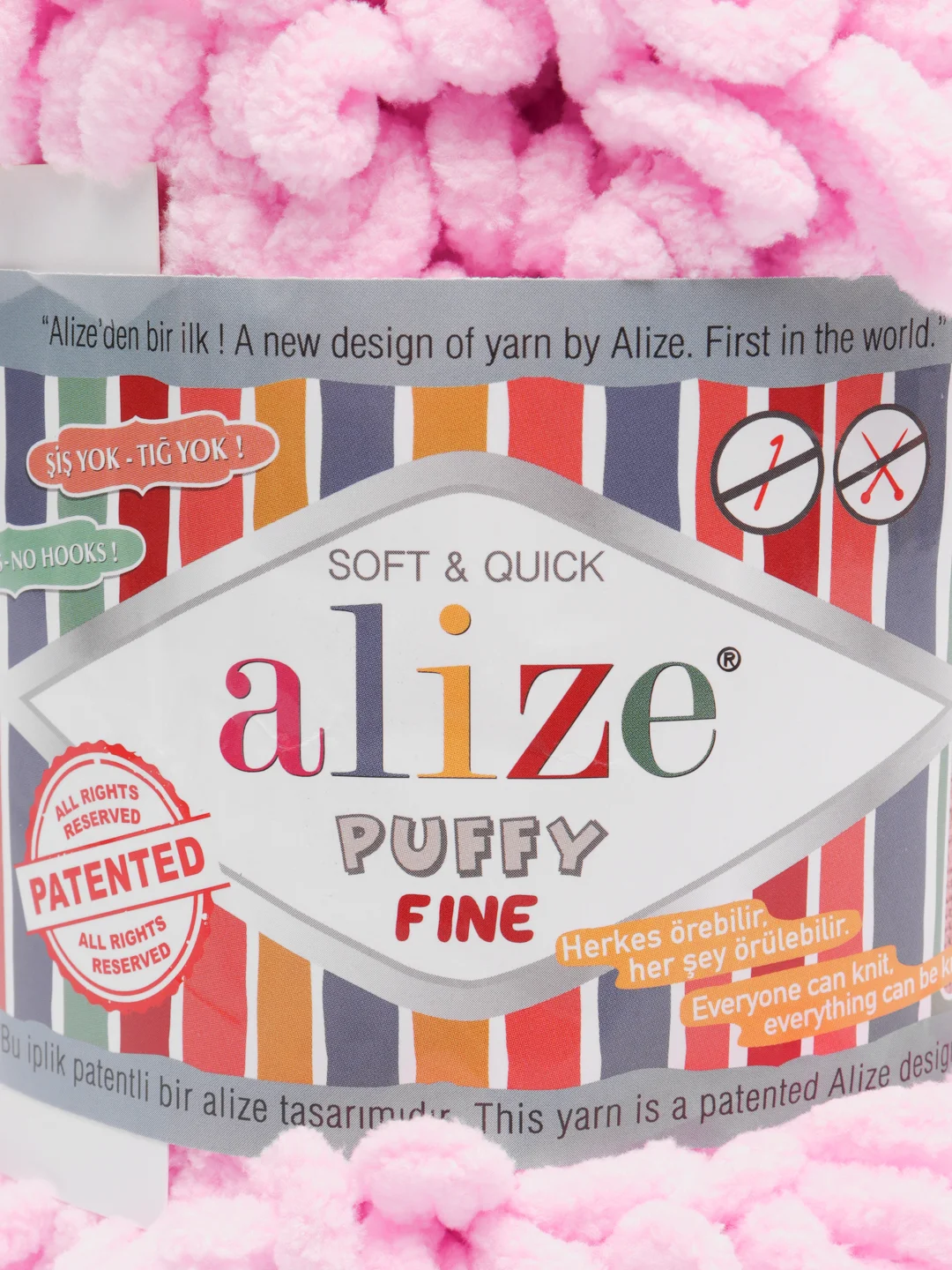Кораллово-розовый пряжа Alize Puffy Fine