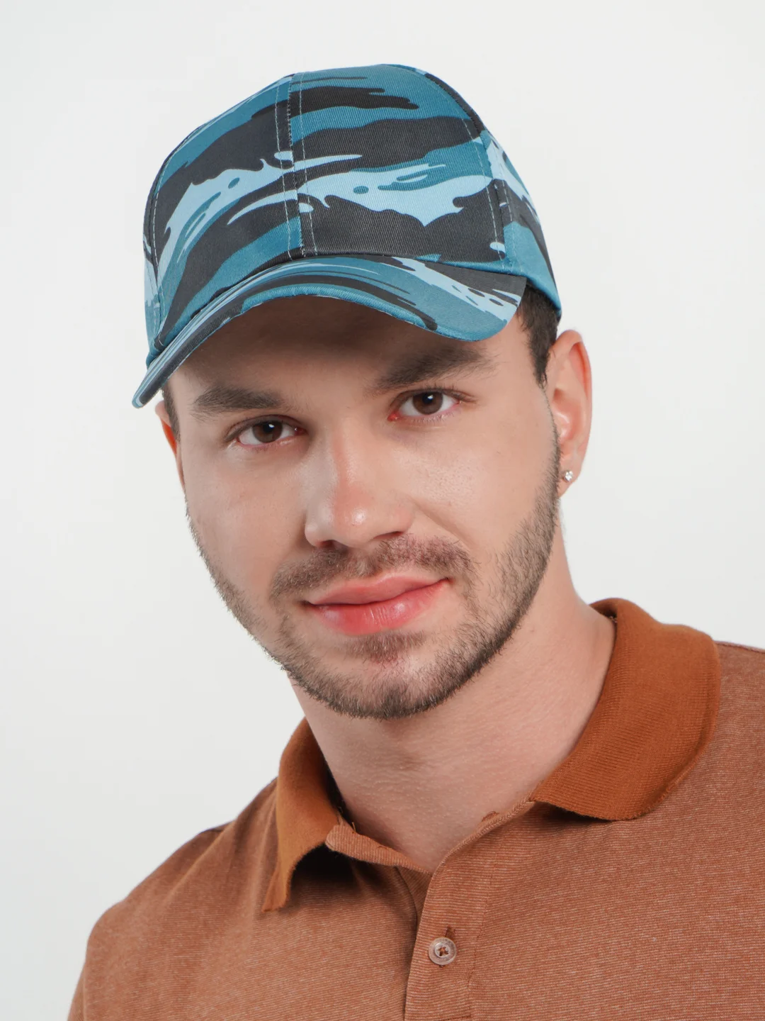 Голубой бейсболка камуфляжная, унисекс