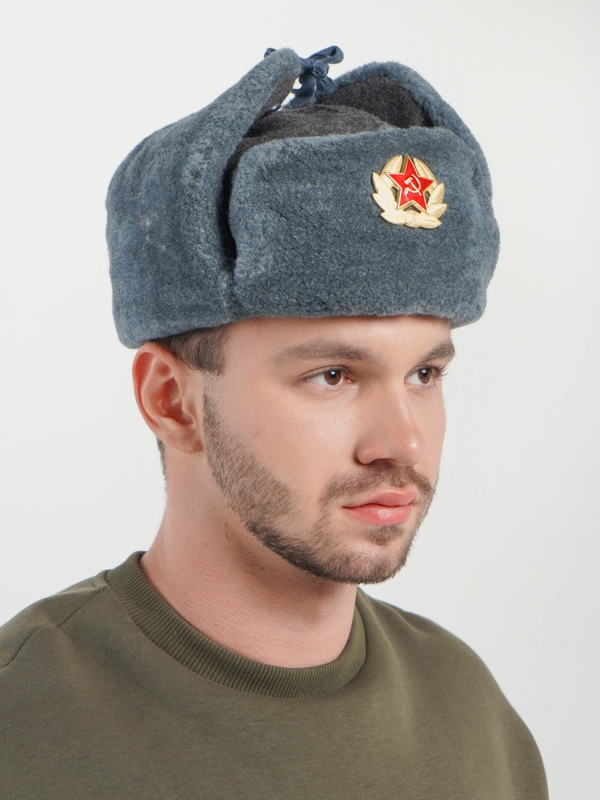 Шапка-ушанка солдатская