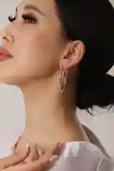 Серебряный яркие золотые и серебряные женские серьги геометрия