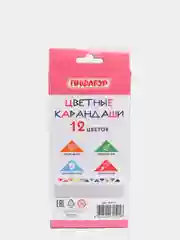 Карандаши цветные Пифагор "Быстрее! Выше! Сильнее!", 12 цветов