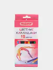 Карандаши цветные Пифагор "Быстрее! Выше! Сильнее!", 12 цветов