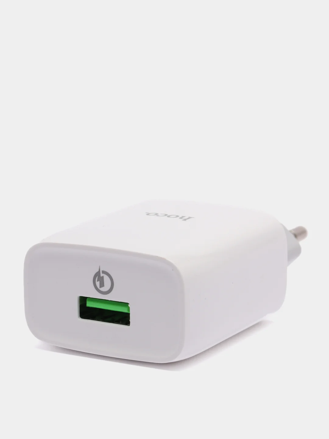 Белый зарядное устройство с быстрой зарядкой и кабелем Type-С Hoco C72Q Glorious QC3.0