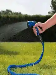 Шланг садовый складной растягивающийся для полива Magic Hose, 45 м, синий