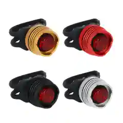 Золотой мини-фонарь велосипедный, 3 режима, d 2.5 см, 1LED, 2хCR2032 (в комплекте)