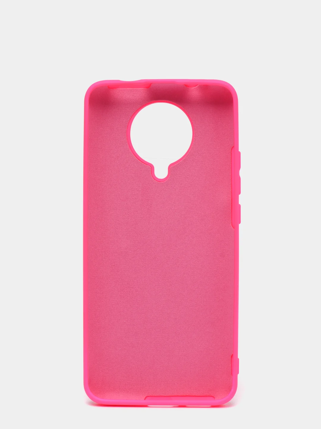 Фуксия чехол Xiaomi Redmi K30 Pro / Poco F2 Pro с закрытым низом и бархатом внутри Silicone Cover
