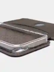 Серебряный чехол-книжка на Apple iPhone 5 / 5s / SE