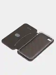 Серебряный чехол-книжка на Apple iPhone 5 / 5s / SE