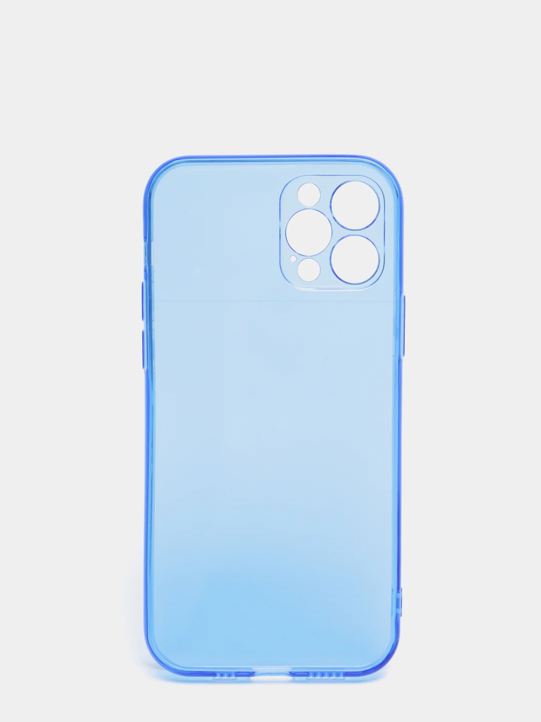 Синий яркий силиконовый чехол iPhone XR, 11, 12 Mini, 12 Pro, 12 Pro Max