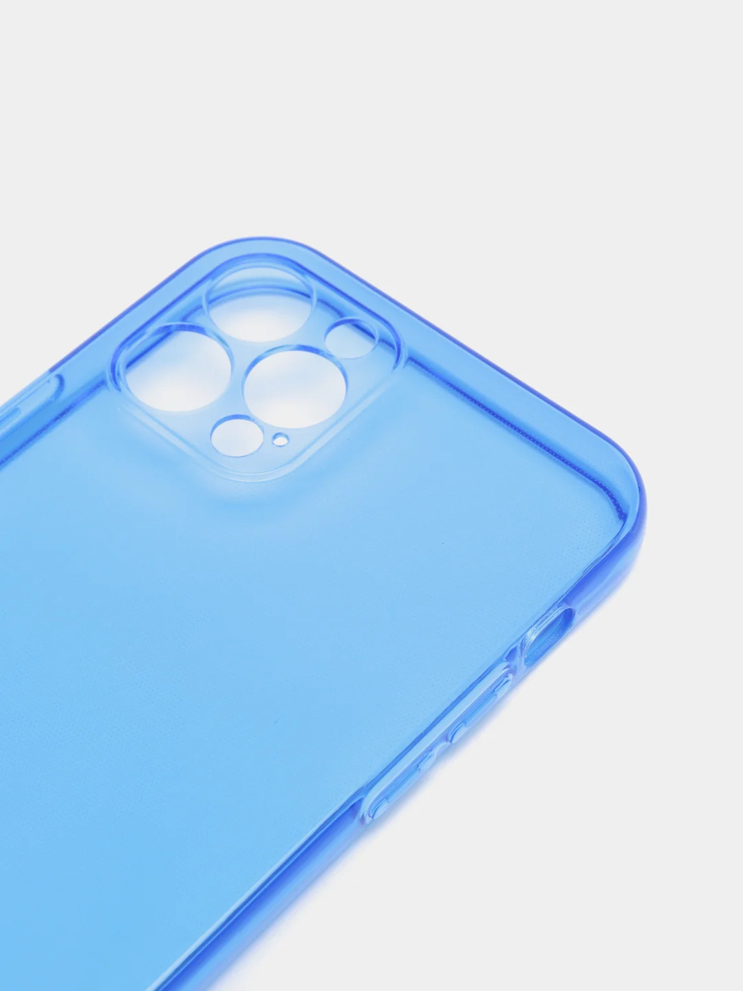 Синий яркий силиконовый чехол iPhone XR, 11, 12 Mini, 12 Pro, 12 Pro Max