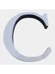 Зеркальная наклейка на стену 3D "Английские буквы"