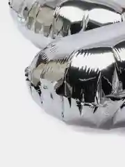 Серебряный воздушный шар "Цифра 6" 40-100 см, фольгированные
